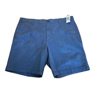 Nautica Mens Classic Fit Deck Shorts 38W 8.5 Inseam Indigo Blue Stretch NWT